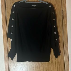 Inc black sweater,XL with big crystals down the arm beautiful sweater